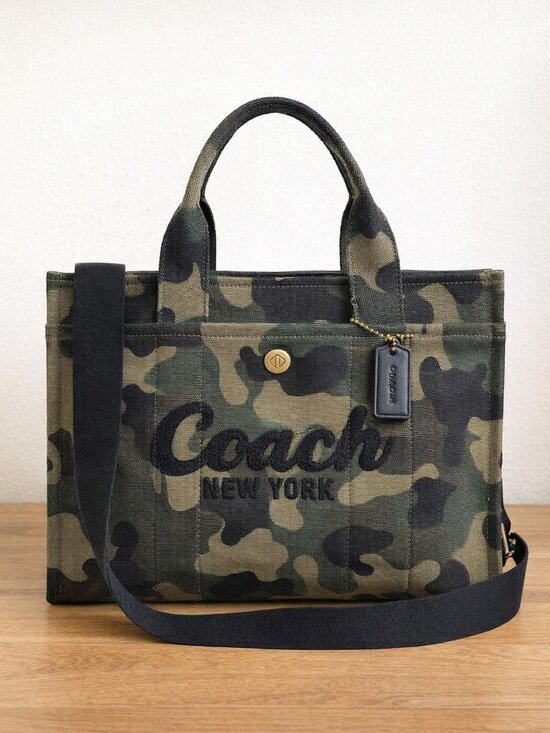 Coach Handbags - COACH Women’s Canvas Cargo Tote Bag with Camo Print